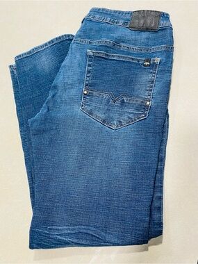 Buffalo David Bitton Straight Leg Blue Denim Jeans